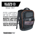 Klein Tools Tradesman Pro Tech Backpack Side View