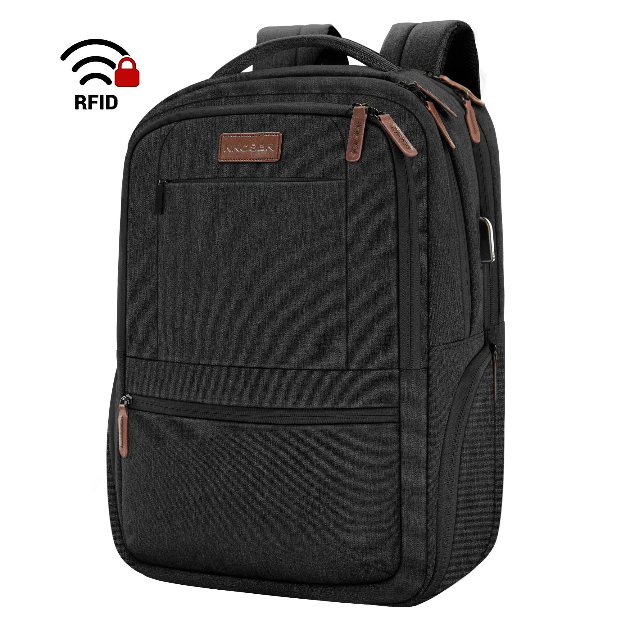 Kroser 15.6 Inch Laptop Backpack FrontView