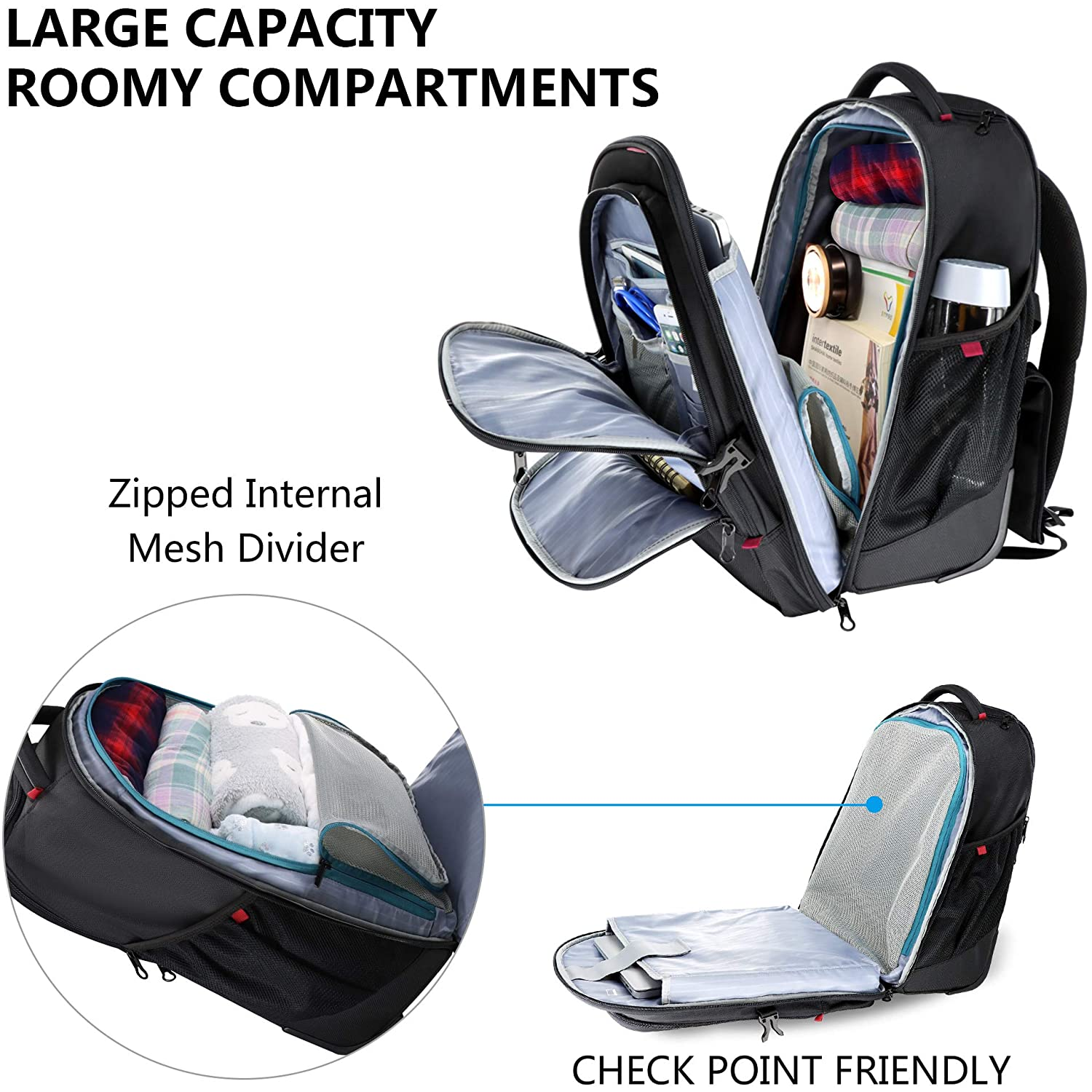 Compare Kroser Premium Wheeled Backpack - Backpacks Global