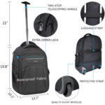 Kroser Premium Wheeled Backpack Rollong Detal View