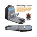 LTINVECK Laptop Backpack TSA View