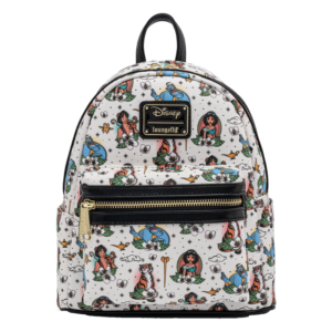 Loungefly Disney Aladdin Tattoo AOP Mini Backpack Front View