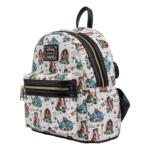 Loungefly Disney Aladdin Tattoo AOP Mini Backpack Side View