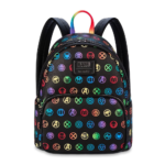 Loungefly Gay Pride Superhero Rainbow Icons Mini Backpack - Front View
