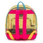 Loungefly MTV Clear Neon PVC Mini Backpack Back View