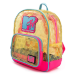 Loungefly MTV Clear Neon PVC Mini Backpack Side View