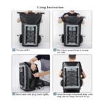 MIER Waterproof Insulated Backpack Cooler Instruction View