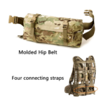 MT Military MOLLE 2 Rucksack Besar dengan Frame Backpack - Hip Belt