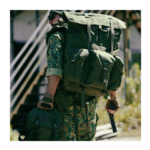 MT Military Rucksack Alice Pack Army Backpack and Butt Pack - When Worn 2
