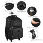 Matein Business Travel Rolling Backpack Front Detail View