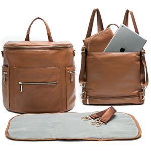 Miss Fong Leather Diaper Bag Backpack