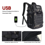Mosiso 30L Tactical Backpack Side View
