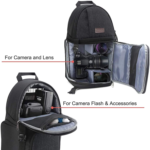 Mosiso Camera Sling Backpack Interior Contents View