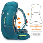 N NEVO RHINO Internal Frame Hiking Backpack Side View