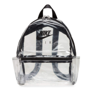 Nike Visão frontal da minimochila transparente JDI