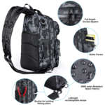 PLUSINNO Fishing Tackle Backpack Back View