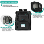 PetAmi Deluxe 2-Way Entry Pet Carrier Backpack Access View