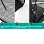 PetAmi Widok szczegółów plecaka Deluxe z 2-kierunkowym wejściem dla zwierząt