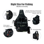 Rodeel Fishing Tackle Sling Backpack Front Detail View