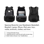 Ronyes Skateboard Backpack - Compartments
