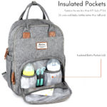 Ruvalino Multifunction Diaper Backpack Front Pocket View