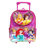 Ruz Disney Princess Rolling Backpack Front View