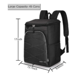 SEEHONOR Insulated Cooler Backpack Dimension View