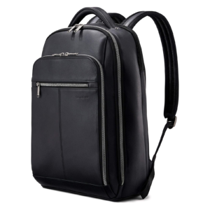 Samsonite Classic Leather Backpack Front View