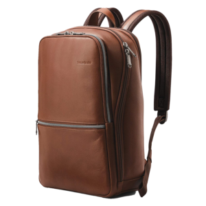 Samsonite Classic Leather Slim Backpack Front View