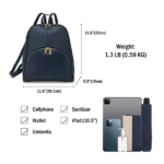 Scarleton Chic Casual Backpack Dimension View