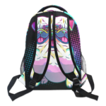 Senya Pug Dog Pop Art Style Backpack Back View