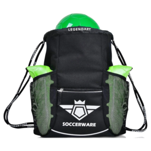 Soccerware Legendary Drawstring Backpack Front View