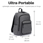 Super Real Business Bluetooth Speaker Backpack Dimension View