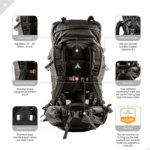 TETON Sports Mountain Adventurer 4000 バックパック背面詳細図