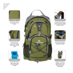 TETON Sports Oasis 18L Hydration Pack Front Detail View