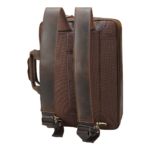 TIDING Leather Convertible Backpack Back View