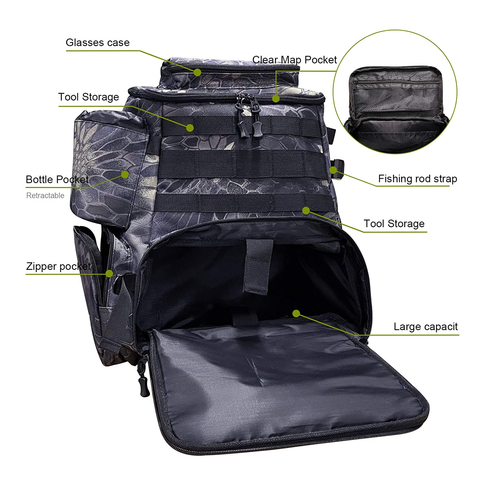 Compare Thekuai Fishing Tackle Backpack - Backpacks Global