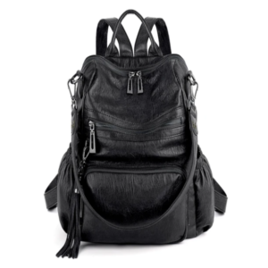 UTO Convertible Synthetic Leather Backpack Front View