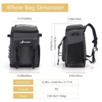 Upeelife Insulated Backpack Cooler Dimension View