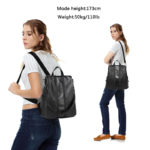 Vaschy Anti-theft Leather Backpack Carrying View