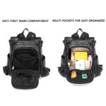 Vaschy Anti-theft Leather Backpack Interior View