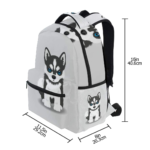 Wamika Siberian Husky Design Backpack Side View
