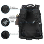 WolfWarriorX Tactical Backpack Back View
