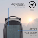 XD Design Bobby Tech Anti-theft Backpack Solar Charger View