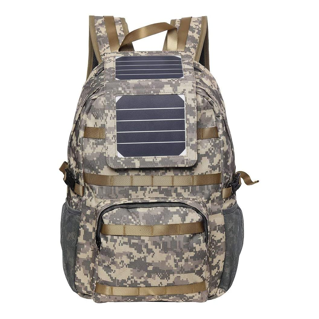 XTPower Xplorer Camouflage 38 Solar Backpack Front View