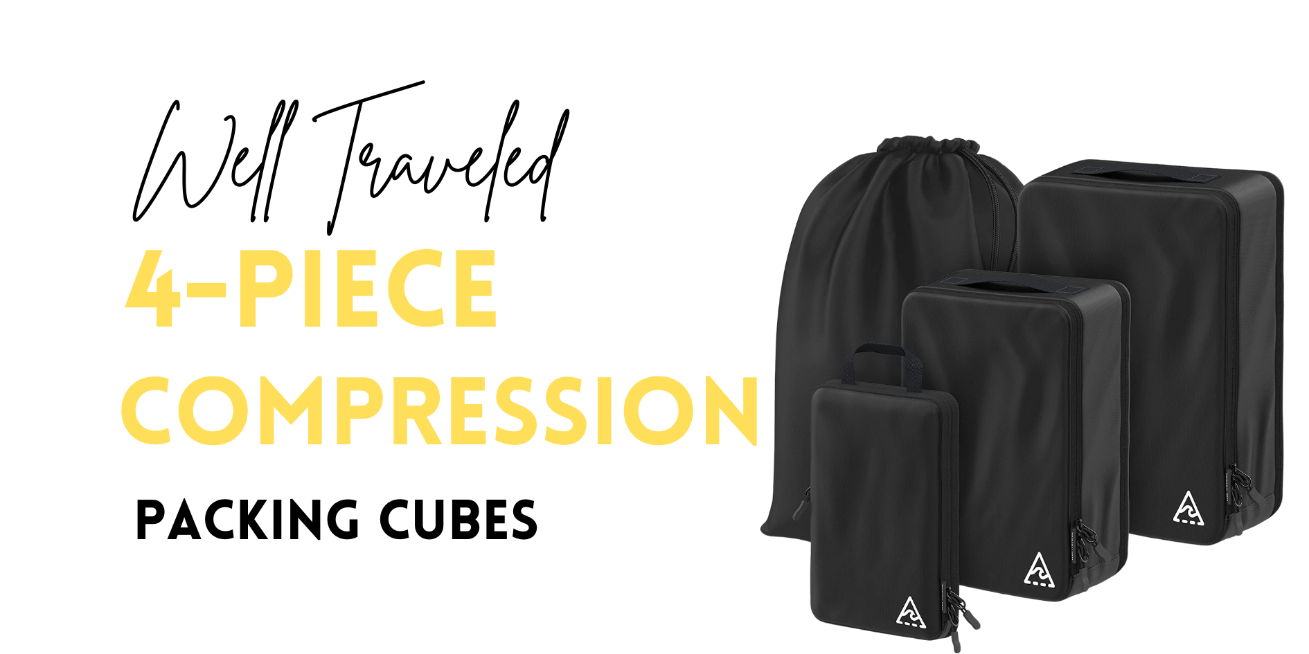 Well Traveled 4-Piece Compression Packing Cubes